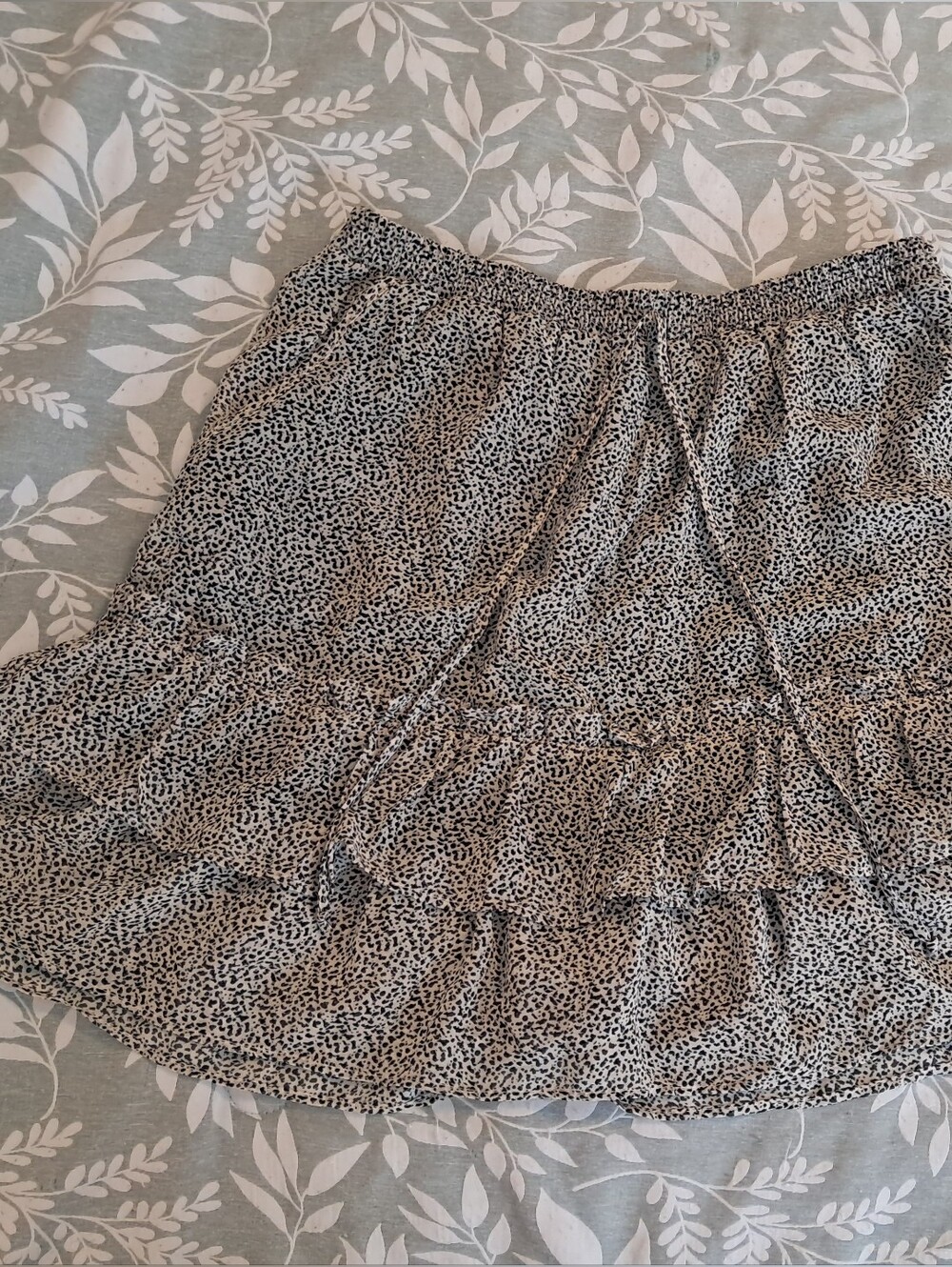 Sienna Sky Black and White Animal Print Mini Skirt In Medium